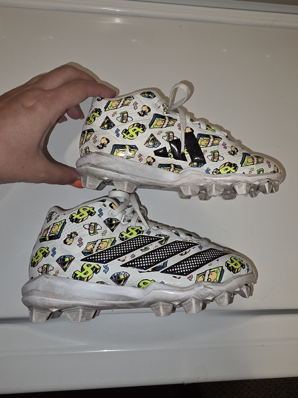 adidas Youth Adizero Impact.2 Money Molded Rubber Football Cleats